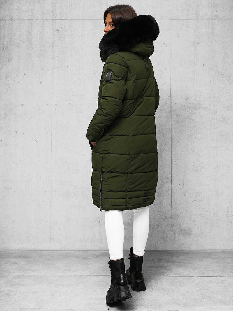 Rusvai žalsva moteriška striukė OZONEE O/W377