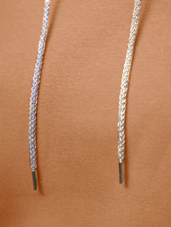 Tamsiai-Smėlinis moteriškas džemperis su gobtuvu OZONEE O/12102