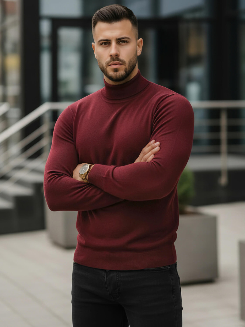 Bordinis vyriškas megztinis OZONEE V/V24503