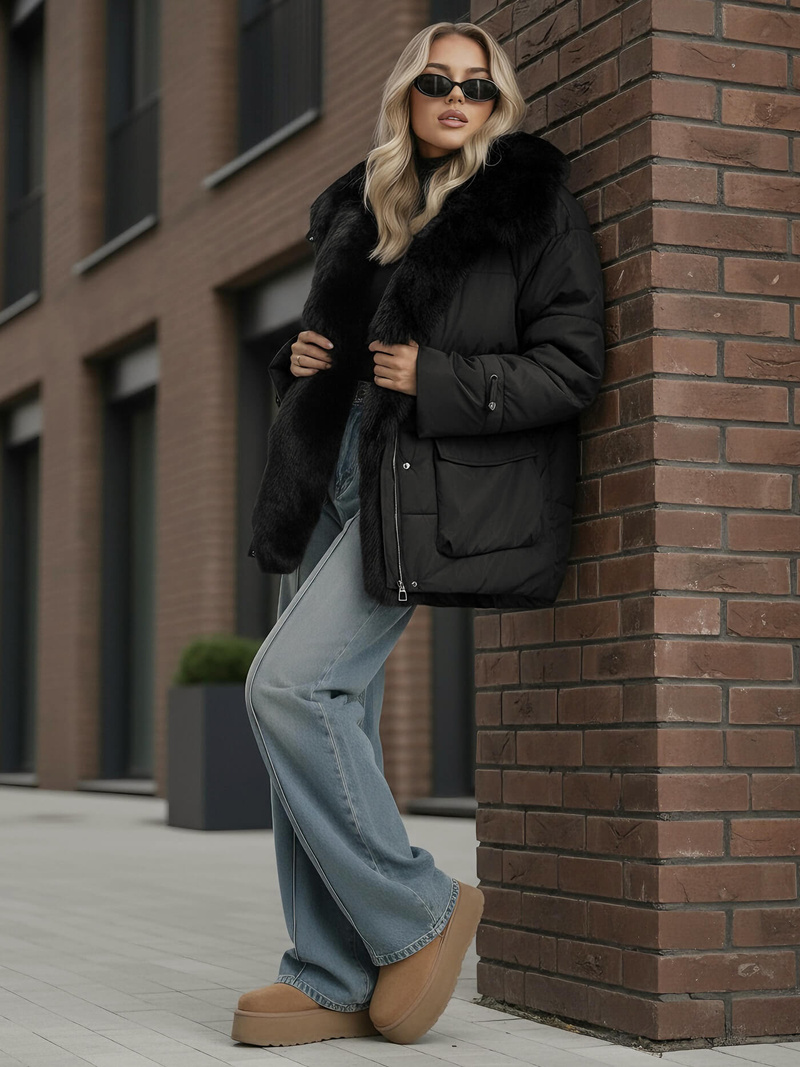 Juoda moteriška striukė OZONEE JS/16M9185/392