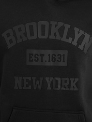 Juoda vyriškas džemperis su gobtuvu OZONEE JS/8B1969/3