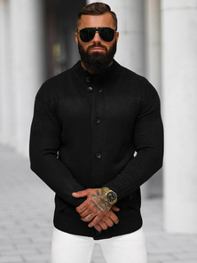 Juodas vyriškas megztinis OZONEE NB/MM6011/4Z