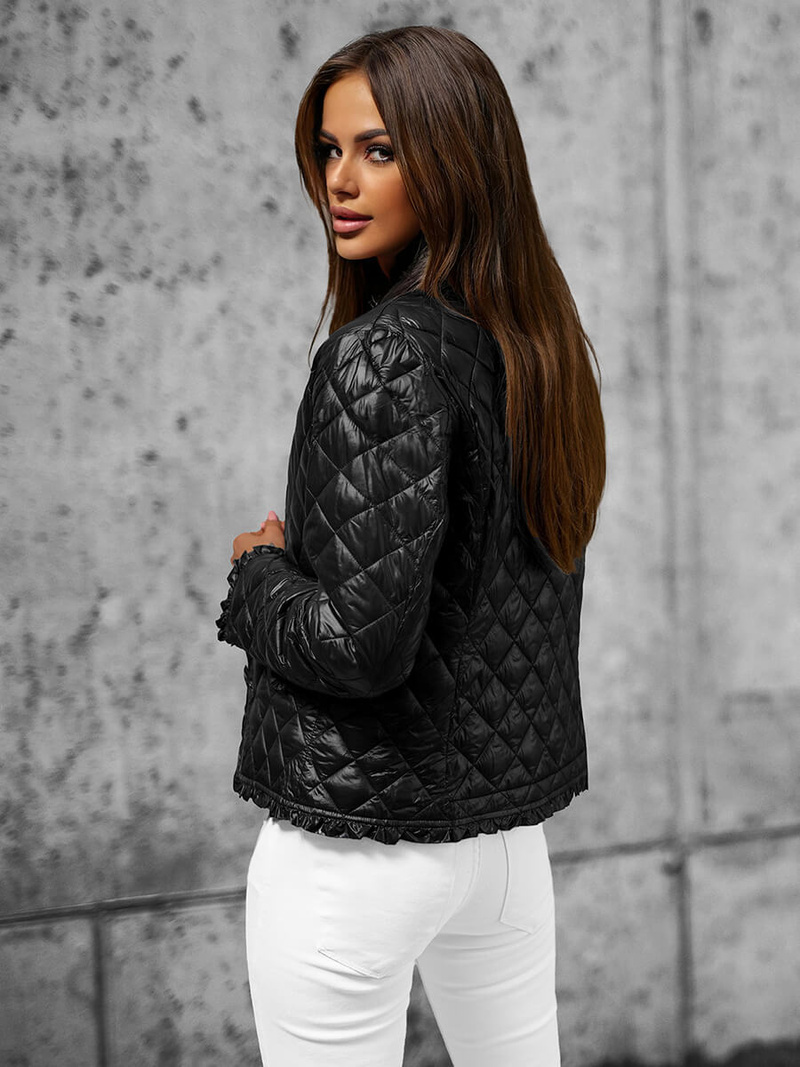 Juoda moteriška striukė OZONEE O/H956