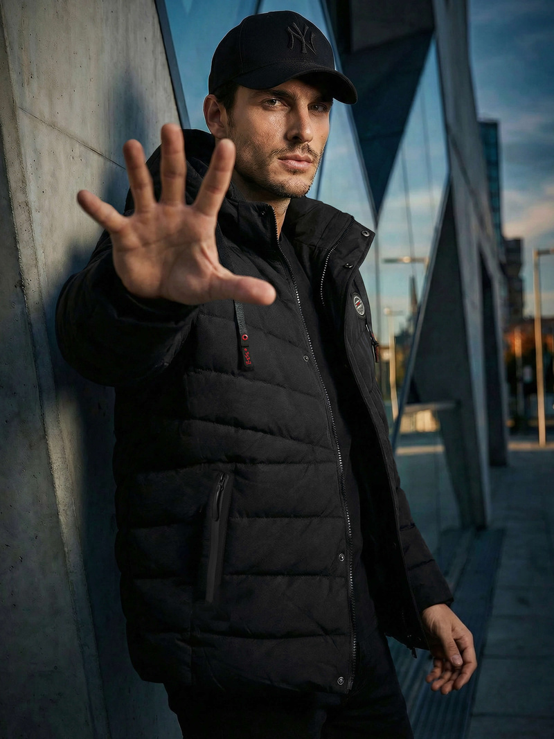 Juoda vyriška striukė OZONEE JS/31M5081/392