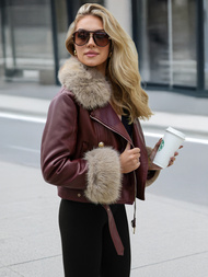 Bordinis moteriška odinė striukė OZONEE JS/61M8512/6