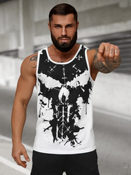 Balti vyriški berankoviai marškinėliai OZONEE JS/8B1708/1Z