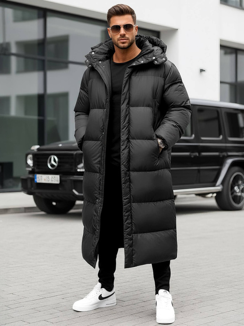 Juoda vyriška žieminė striukė OZONEE O/M3202Z