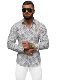 Balti vyriški marškiniai OZONEE O/V102