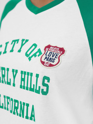 Baltai-žalii moteriški marškinėliai OZONEE JS/R62493