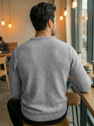 Pilkas vyriškas megztinis OZONEE JS/59B3607/2