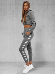 Grafitinis moteriškas sportinis dviejų dalių kostiumas OZONEE JS/8C67/5Z