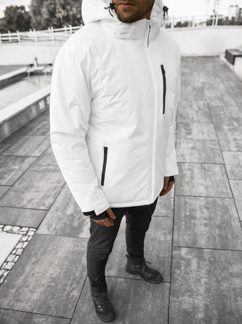 Žieminė Balta vyriška striukė OZONEE JS/HH011/45Z