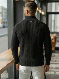 Juodas vyriškas megztinis OZONEE NB/MM6020/4Z