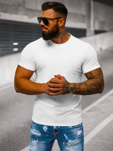 Balti vyriški marškinėliai OZONEE JS/712005Z