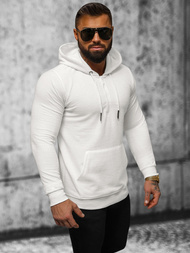 Ecru vyriškas džemperis su gobtuvu OZONEE O/TB2273