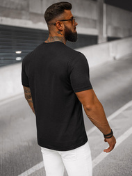 Juodi vyriški marškinėliai OZONEE O/L1451