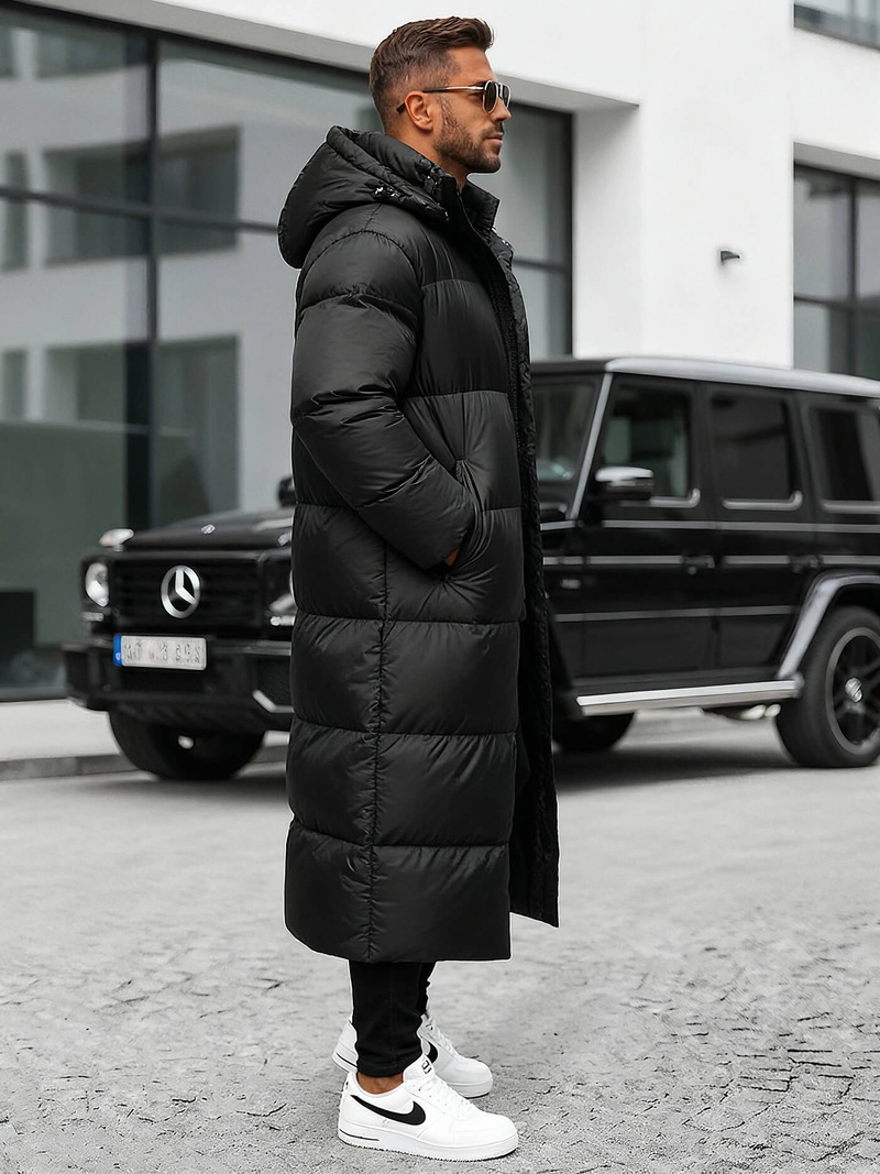 Juoda vyriška žieminė striukė OZONEE O/M3202Z