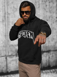 Juoda džemperis su gobtuvu OZONEE O/SWE23019