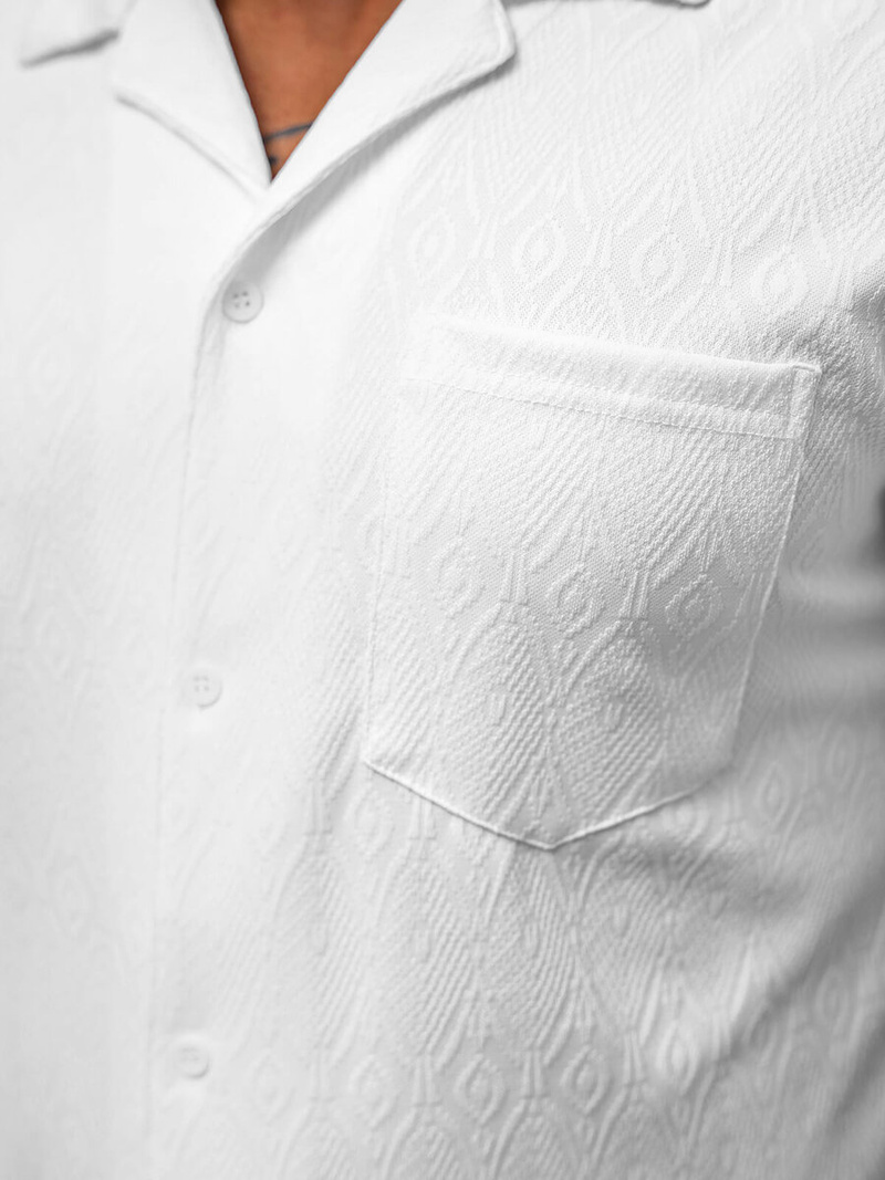 Vyriškas komplektas baltas - marškiniai ir šortai OZONEE O/3C325