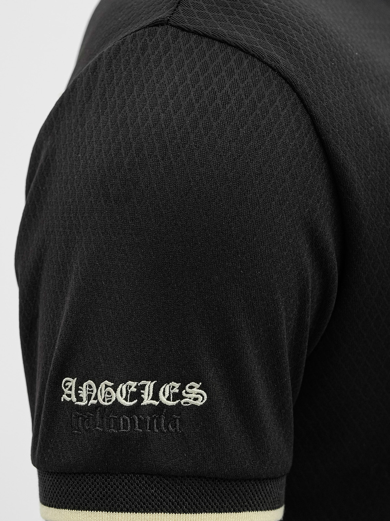 Juodi vyriški polo marškinėliai OZONEE O/YN2/575