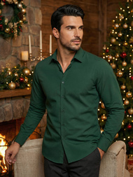 Žalia vyriški marškiniai OZONEE O/V66Z