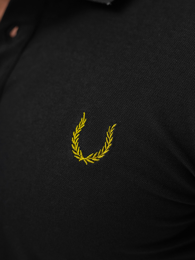 Juodi vyriški polo marškinėliai OZONEE O/QQ1337