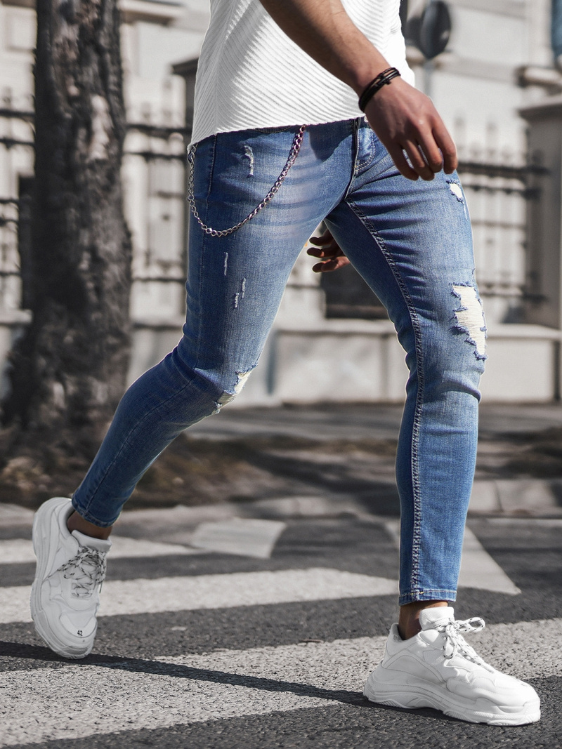 Mėlyni vyriški džinsai OZONEE DP/0058