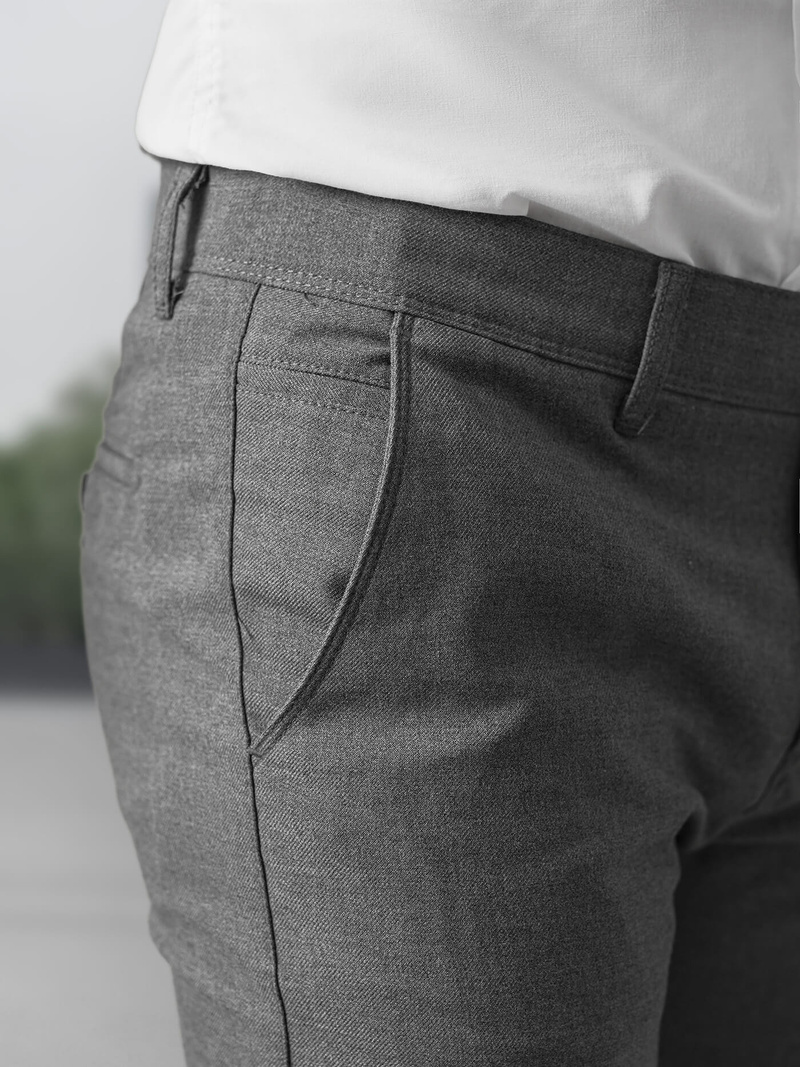 Tamsiai-pilkos vyriškos chino kelnės OZONEE V/6545