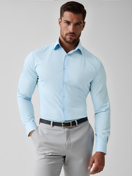 Šviesiai-mėlyna vyriški marškiniai OZONEE O/V59Z