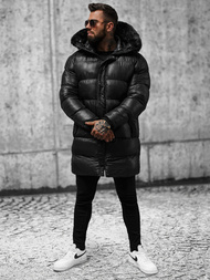 Juoda vyriška žieminė striukė OZONEE O/M800Z