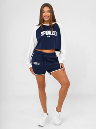 Granatinė-baltas moteriškas sportinis dviejų dalių kostiumas OZONEE JS/M58631AB