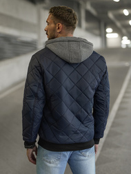 Tamsiai mėlyna vyriška striukė OZONEE JS/8M986/215Z