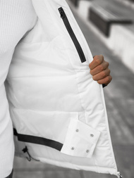 Žieminė Balta vyriška striukė OZONEE JS/HH011/45Z