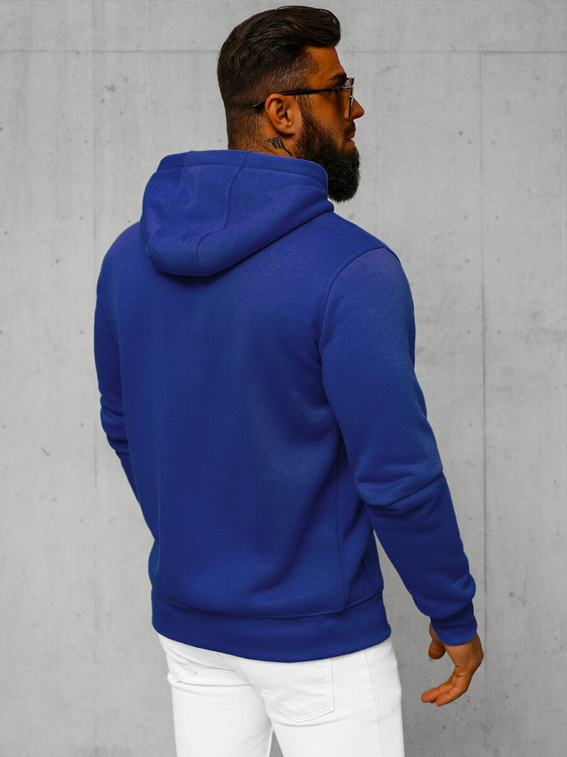 Kobaltinis džemperis su gobtuvu OZONEE JS/2008Z