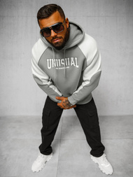 Pilka džemperis su gobtuvu OZONEE O/SWE23027Z