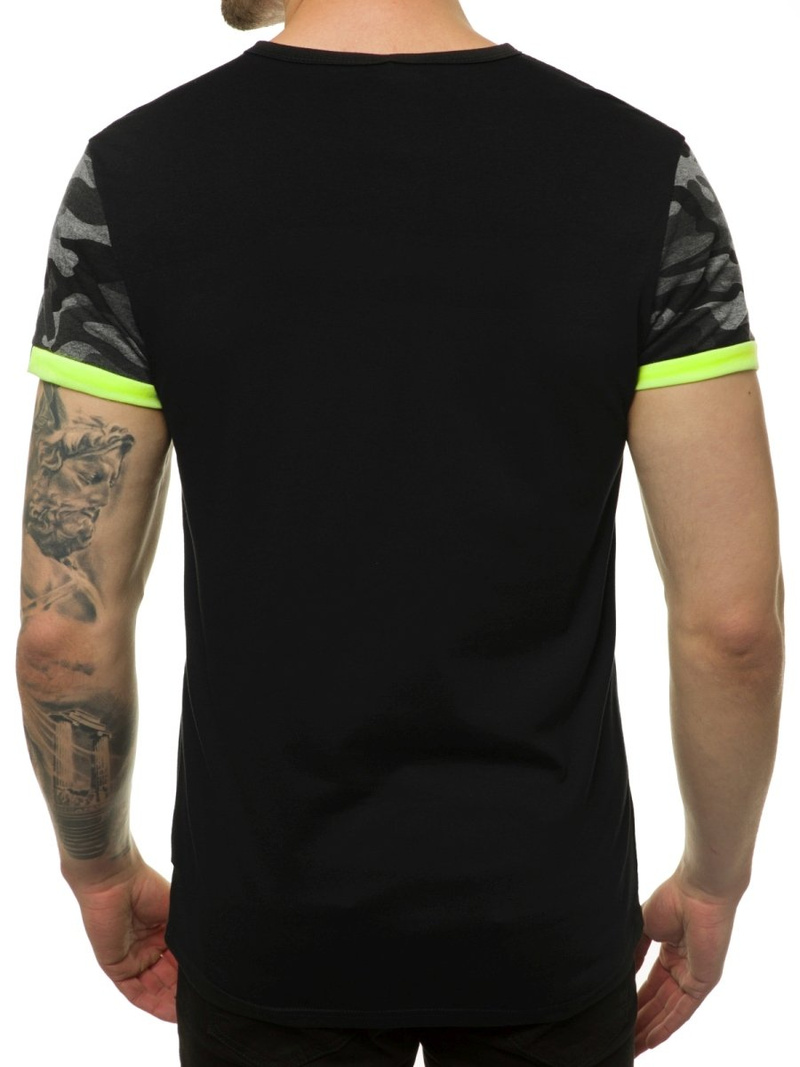 Juodi vyriški marškinėliai OZONEE JS/SS10982