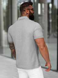 Pilka vyriški polo marškinėliai OZONEE NB/MT3142