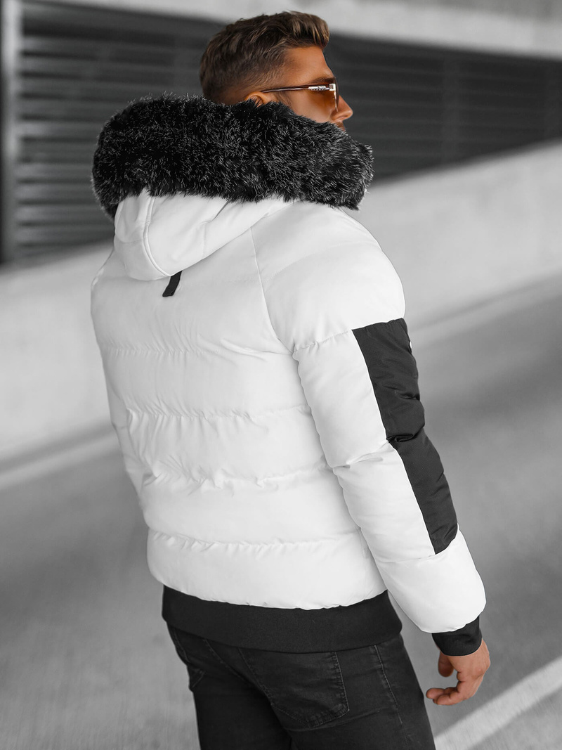 Balta vyriška žieminė striukė OZONEE O/M798Z