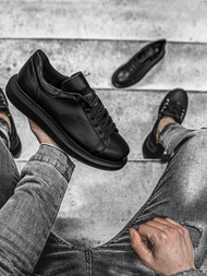 Juodi sneakers stiliaus batai OZONEE CH/257