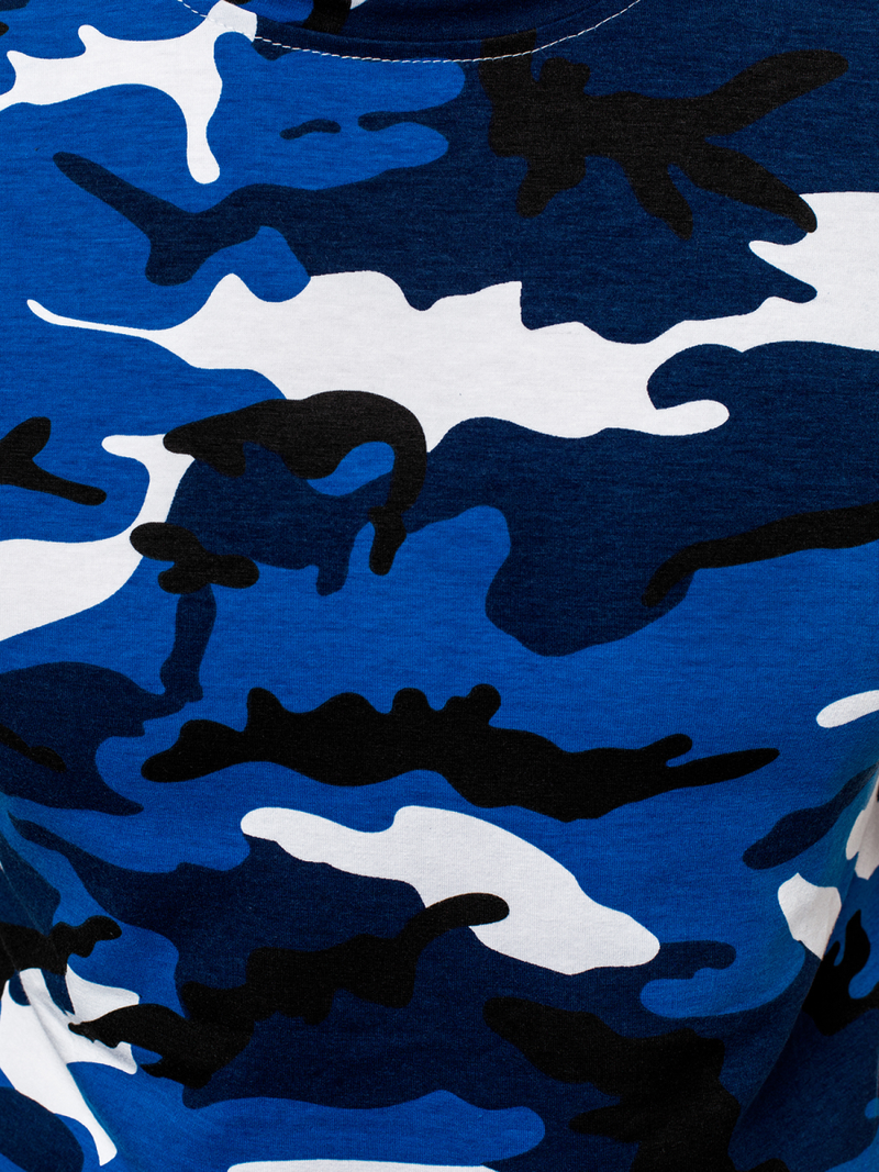 Tamsiai mėlyni vyriški marškinėliai OZONEE JS/S807