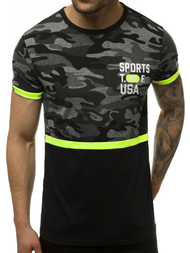 Juodi vyriški marškinėliai OZONEE JS/SS10982