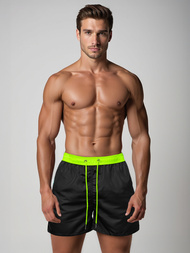 Juodai/geltoni vyriški maudymosi šortai OZONEE JS/17K561/5Z