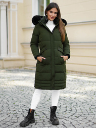 Rusvai žalsva moteriška striukė OZONEE O/W377Z