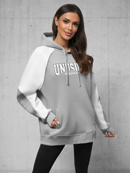 Pilka džemperis su gobtuvu OZONEE O/SWE23027