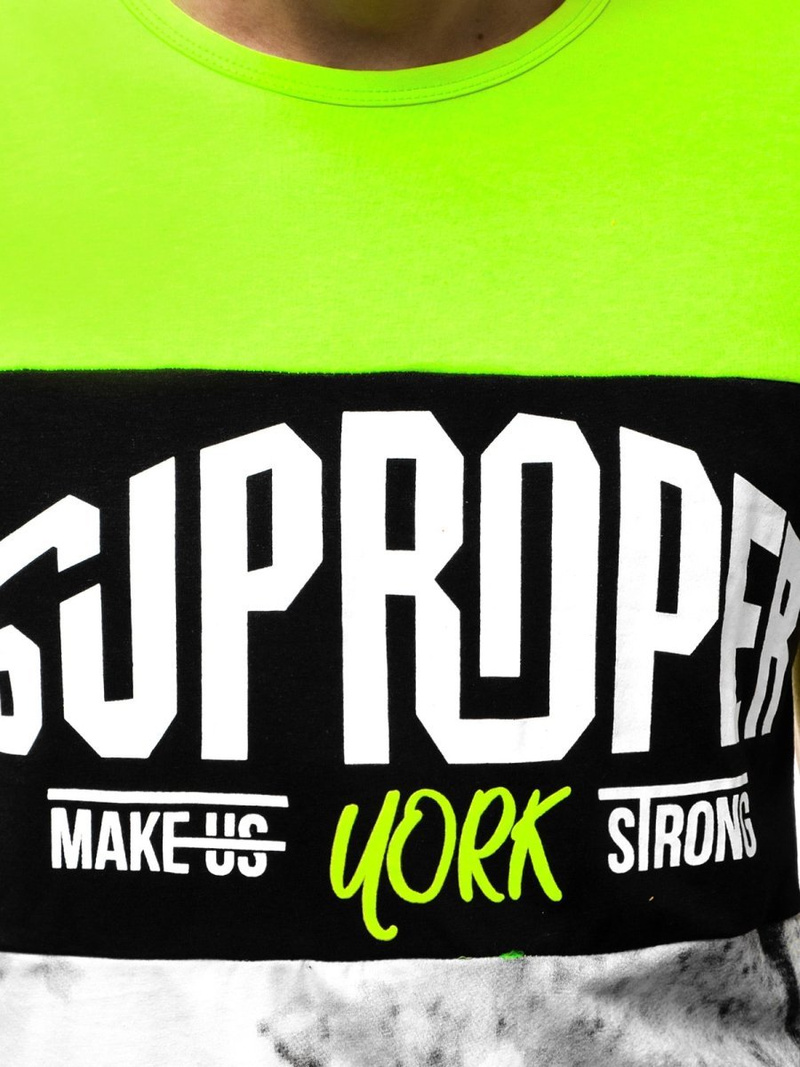 Žali vyriški marškinėliai OZONEE JS/KS1974Z