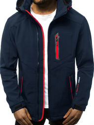 Tamsiai mėlyna-Raudona vyriška softshelte striukė OZONEE GE/12259