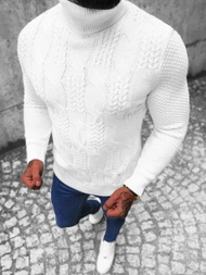 Baltas vyriškas megztinis OZONEE NB/MM6012/1