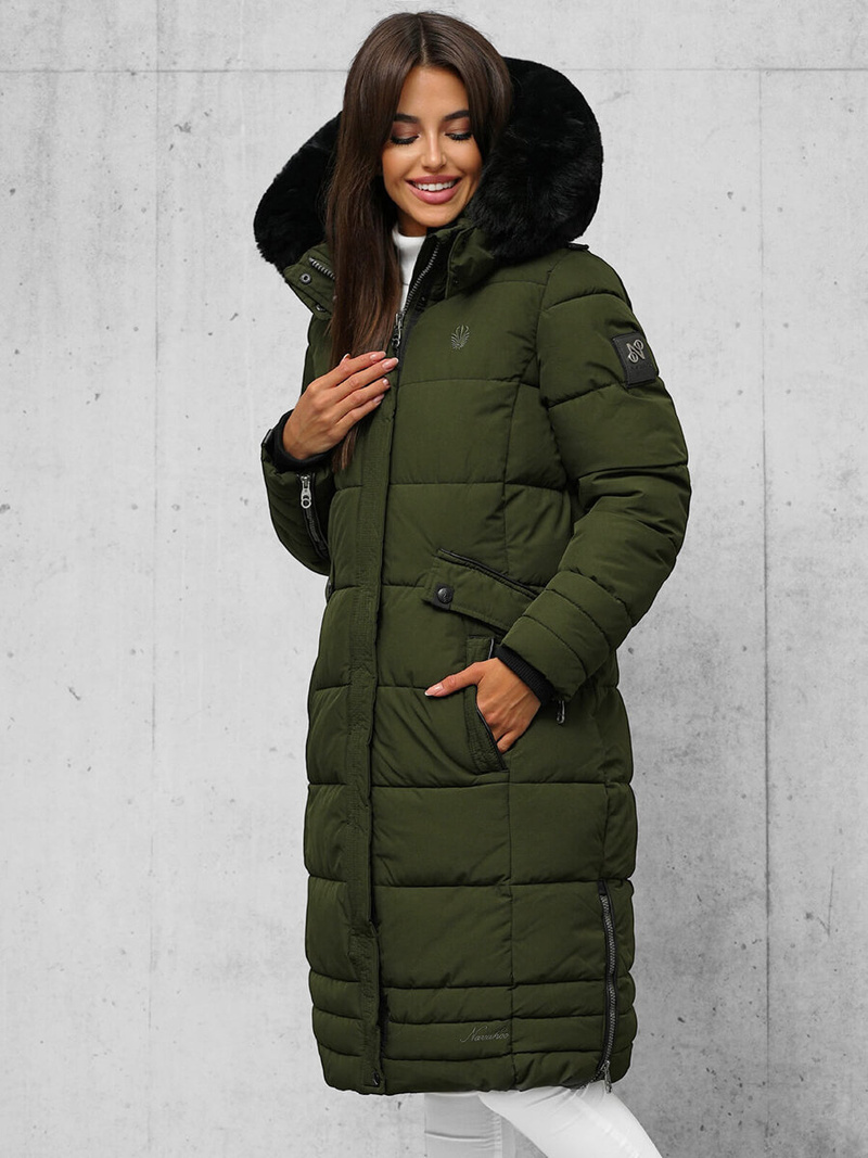 Rusvai žalsva moteriška striukė OZONEE O/W377