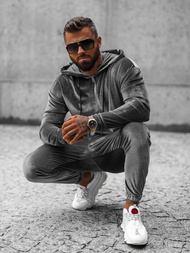 Pilkas vyriškas sportinis kostiumas OZONEE O/D8160/9157