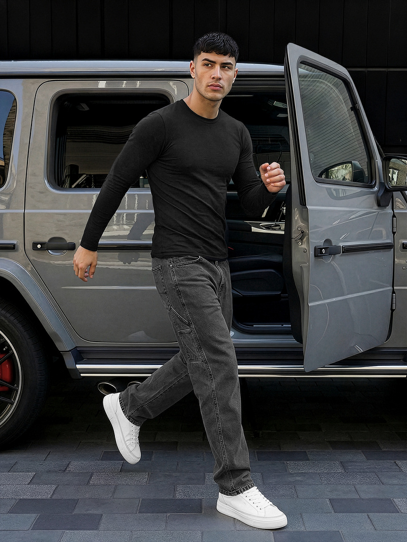 Grafitiniai vyriški džinsai OZONEE O/KK2828/5Z